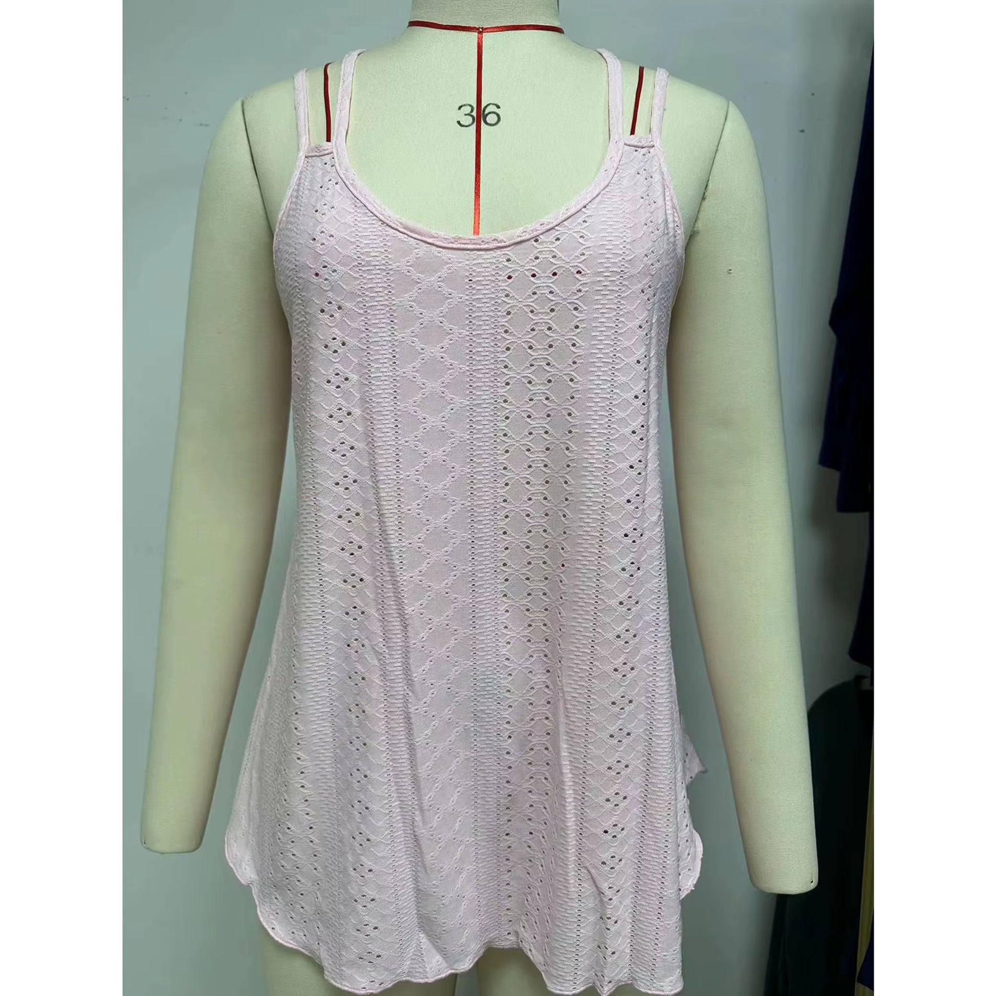 Women'S Casual Solid Color round Neck Base Camisole Tank Top Loose Fitting Slightly Elastic Cotton Knitted Quick Dry For