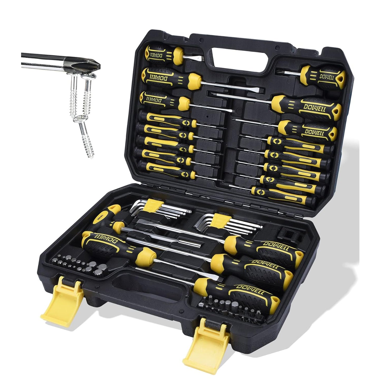 Magnetic Screwdriver Set Slotted/Phillips/Torx 108-Piece Stubby Screwdriver Mini Precision Screwdriver Bits Set Hex Key Set M…