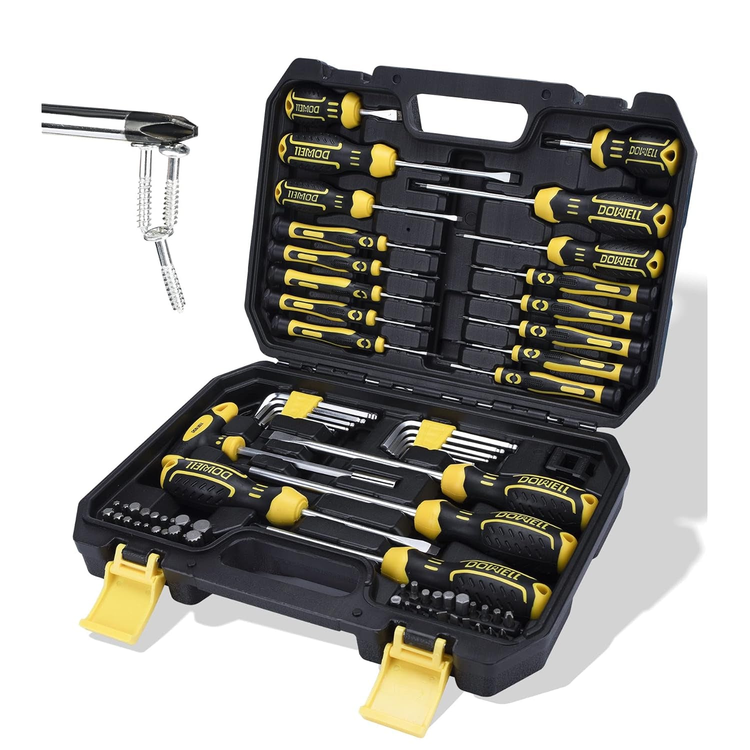 Magnetic Screwdriver Set Slotted/Phillips/Torx 108-Piece Stubby Screwdriver Mini Precision Screwdriver Bits Set Hex Key Set M…