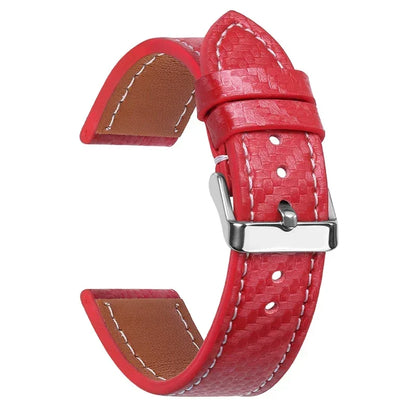 Carbon Fiber Leather Watchbands Calfskin Replace Wristwatch Straps 18Mm 20Mm 22Mm 24Mm Watch Accessory Men Women Soft Watchband