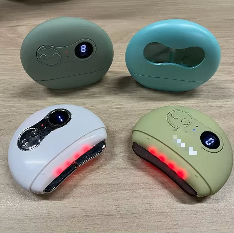 Rechargeable Handheld Lifting Heated Chin Neck Face Eye Skin Facial Gua Sha Device Home Use Beauty Device