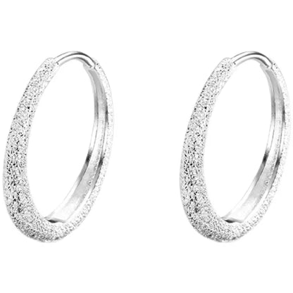 925 Sterling Silver Hot Sale Korean round Earrings Simple Temperament Exquisite Hot Semale Sexy Jewelry Gift