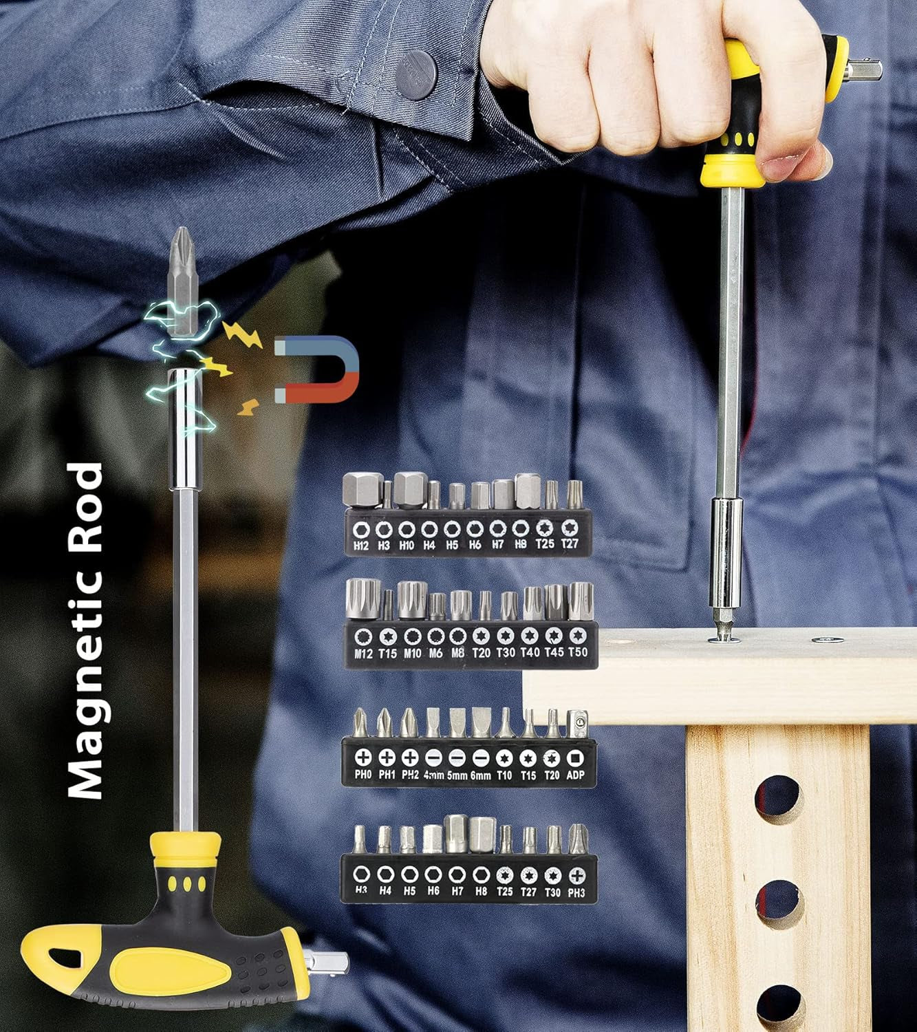 Magnetic Screwdriver Set Slotted/Phillips/Torx 108-Piece Stubby Screwdriver Mini Precision Screwdriver Bits Set Hex Key Set M…